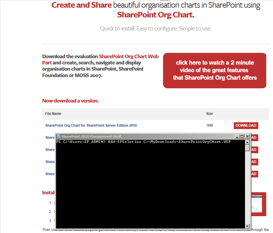 Sharepoint Org Chart Web Part 2010